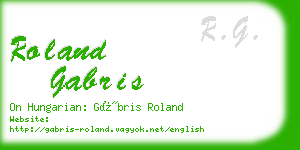 roland gabris business card